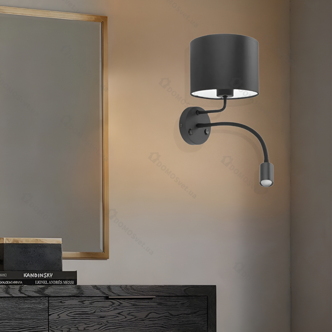 Бра з вимикачем на корпусі Maja Black H-45 см 230940-100002534