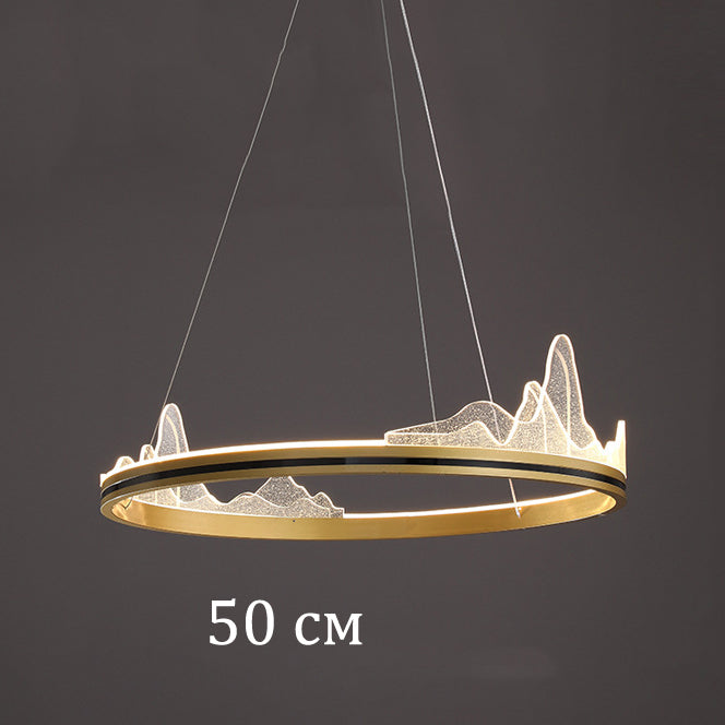 Підвісна люстра Highlands D-50 см D-60 см D-80 см D-100 см 3000K-4500K-6000K Gold 230818-100002444