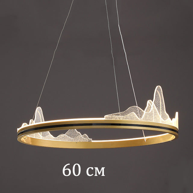 Підвісна люстра Highlands D-50 см D-60 см D-80 см D-100 см 3000K-4500K-6000K Gold 230818-100002444