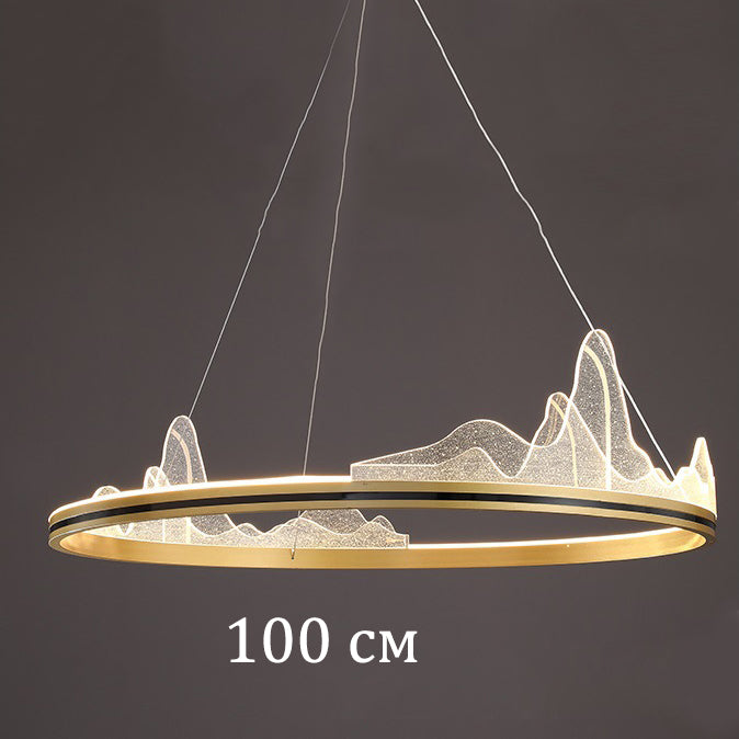 Підвісна люстра Highlands D-50 см D-60 см D-80 см D-100 см 3000K-4500K-6000K Gold 230818-100002444