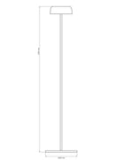 Торшер чорний H-130 cm Led 2W 2700K IP44 Black Mushroom 260140-100007000