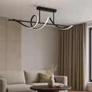 Люстра хвиляста чорна L-110 cm Led 40W 4000K Black Wave 250862-100005820