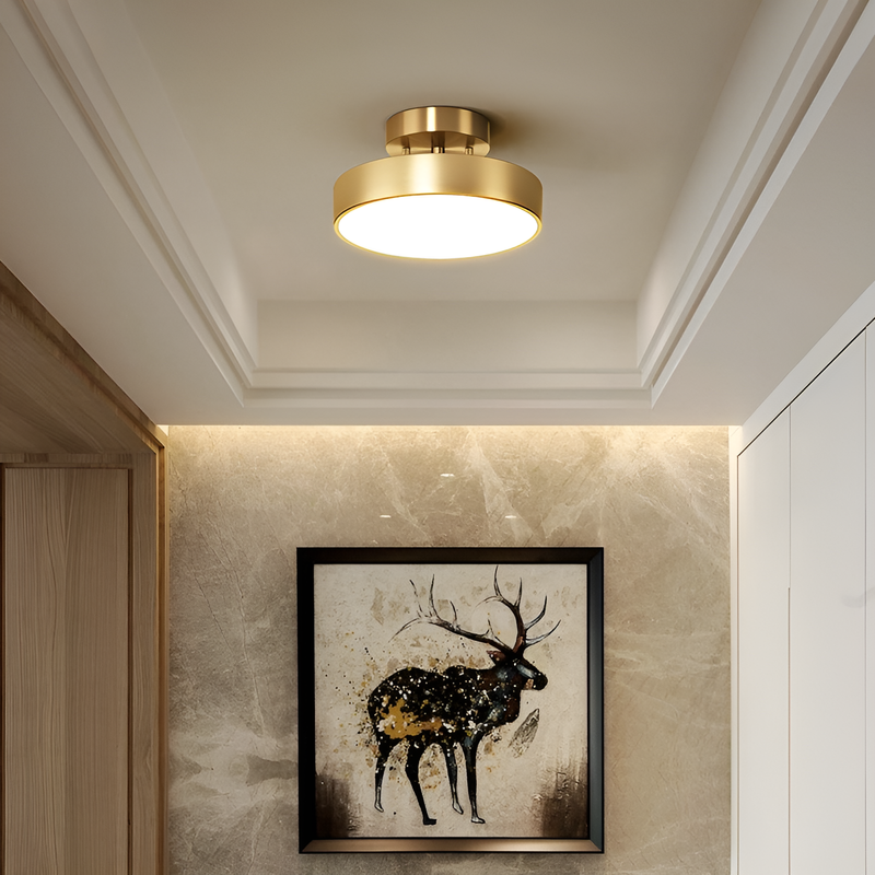 Світильник поворотний стельовий золотий D-12/ D-20 cm 4000К Gold Spin spot Ceiling 231158-100002714