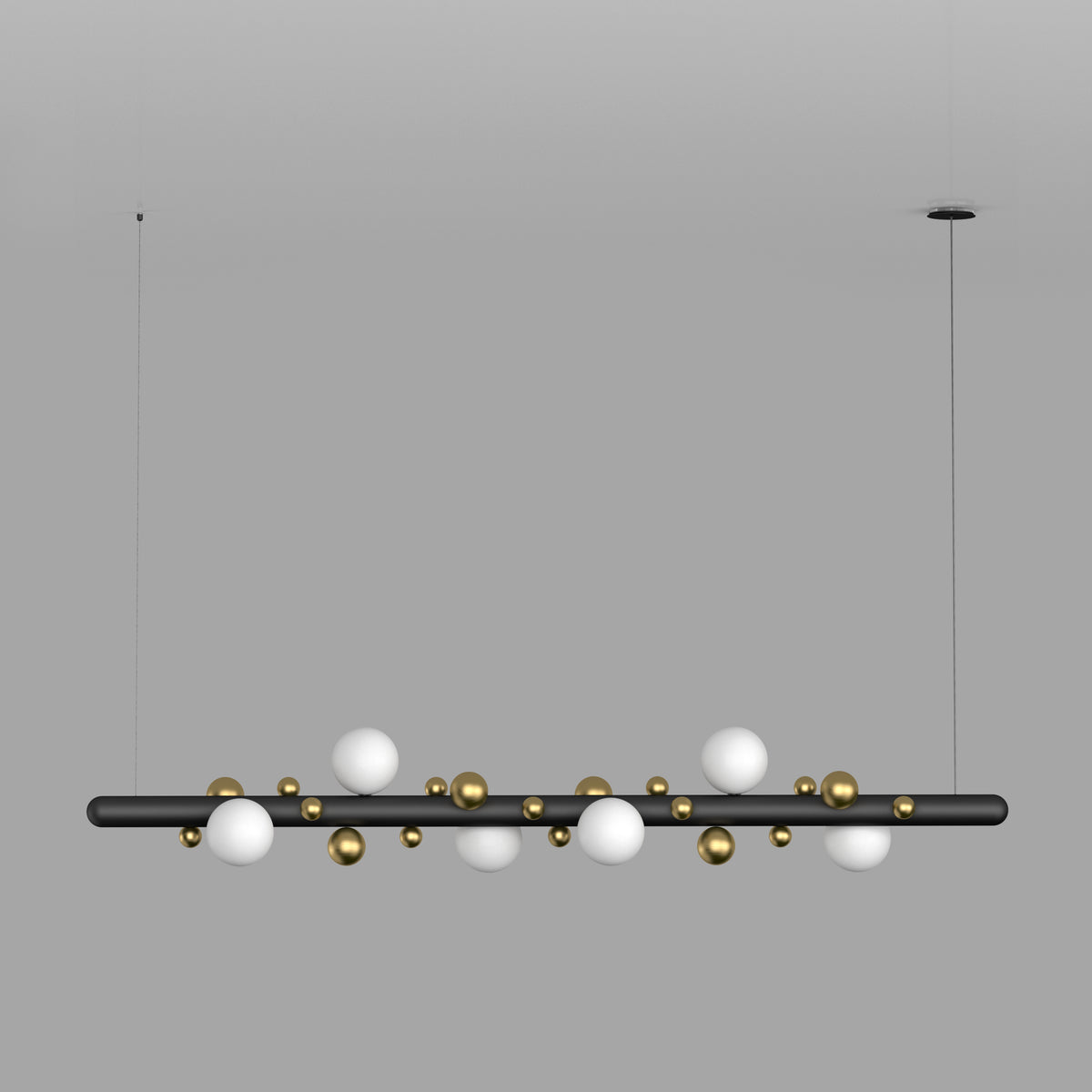 Підвісна люстра з шарами L-90cm / L-150 cm Led G9 Lunar 1500 Black 250772-100005422