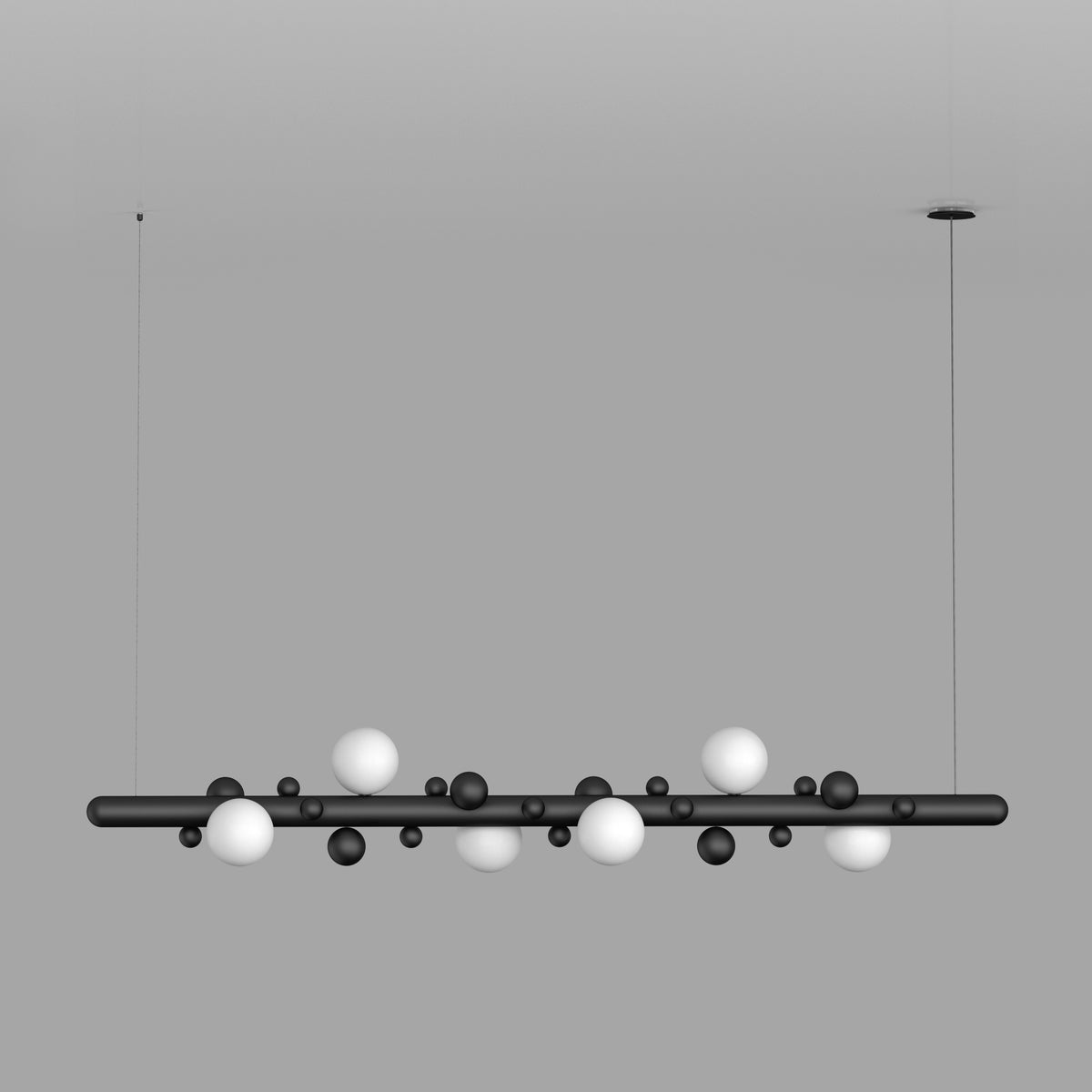 Підвісна люстра з шарами L-90cm / L-150 cm Led G9 Lunar 1500 Black 250772-100005422