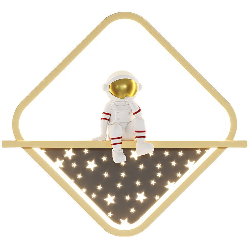 Настінні світильники космонавти ромб H-25 cm Led 25W White / Gold Astronaut 250958-100002051