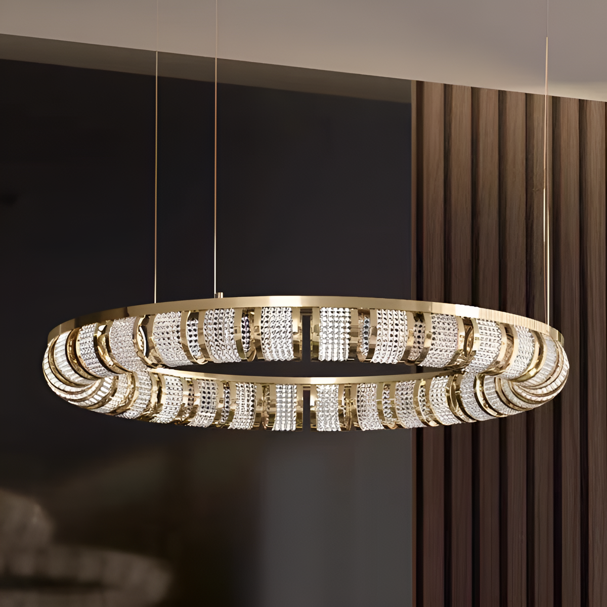 Люстра підвісна Shine Tunnel D-80cm Gold 250617-100005090