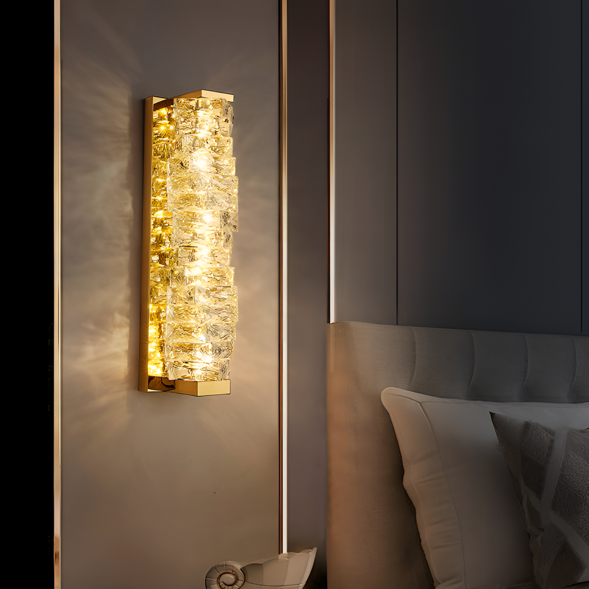 Бра Crystal square 15W H-46cm Gold 250617-100005117