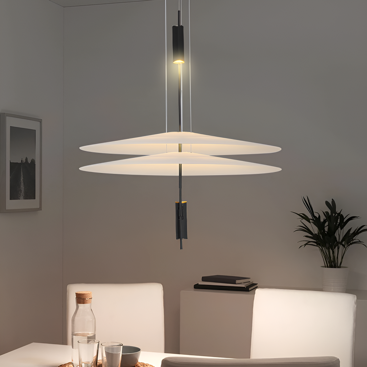 Люстра підвісна D-68cm H-90-200cm Led 13W 4000K Black Flamingo 2 240918-100003771