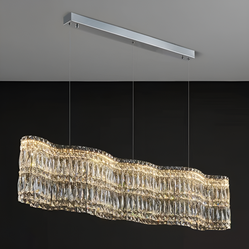 Люстра підвісна Crystal L-120cm 65W Chrome 250617-100005095
