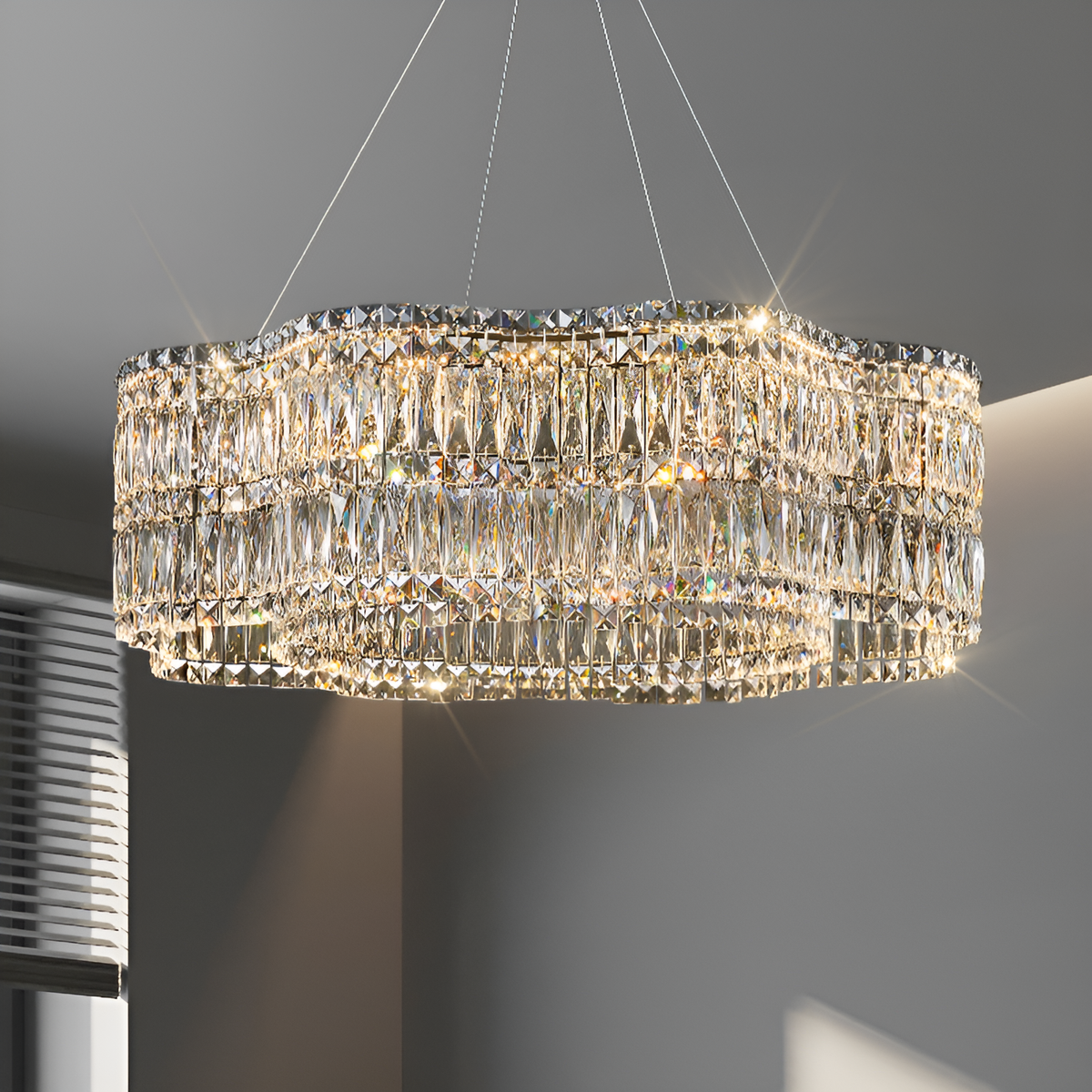 Люстра підвісна Crystal D-60cm 60W Chrome 250617-100005094