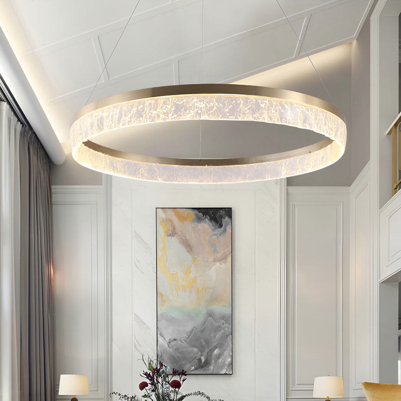 Підвісна люстра золота D-60 cm Led 100W Gold Ice 250819-100005878