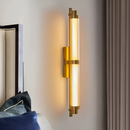 Настінний світильник золотий з прозорим скляним тубусом L-70 cm / L-90 cm Gold Pipe line glass 250718-100005680