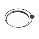 Стельовий світильник круглий чорний D-50 cm Led 38W 3000K 4500K 6000K Black orbit Ceiling 240358-100003142