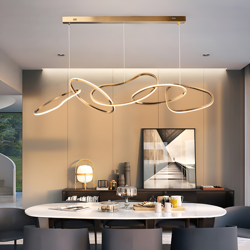 Люстра підвісна Circle Gold х5 L-100cm / L-120cm 86W 3000K-6000K 250618-100005043