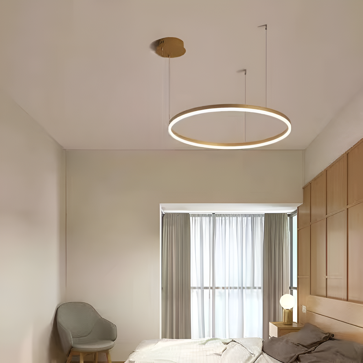 Люстра з пультом Kukho Circle D-60 cm 37W / D-80 cm 62W Gold 250419-100004372