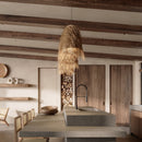 Підвісна люстра еко з лози H-80 cm E27 Beige Withe 251131-100006565