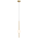 Підвісний світильник золотий / чорний одинарний з кулею D-12 cm 4000K 10W Led Vertical tubes Gold/Black 231158-100002741