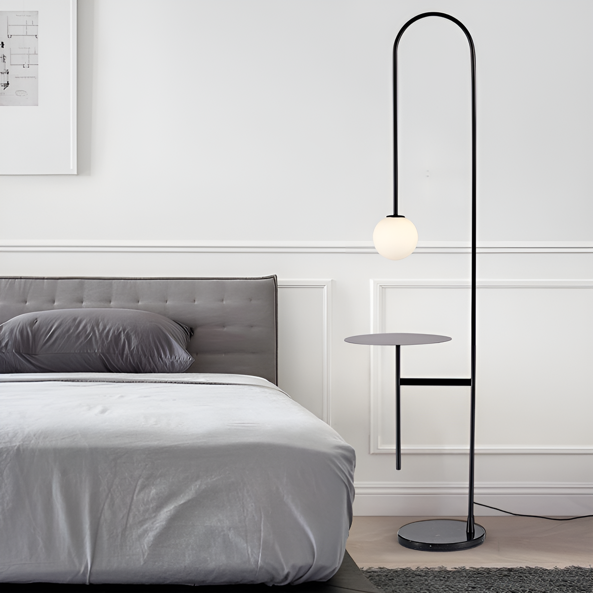 Торшер зі столиком Table G4 15W H-165cm Black 250558-100004750