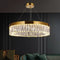 Підвісна люстра золота подвійна D-60 cm / D-80 cm Led 43W 4000K Gold+Clear Crystal 250918-100005928