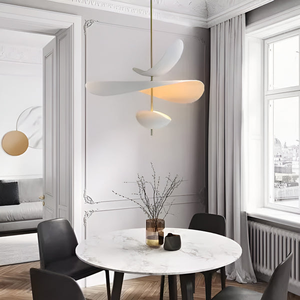 Люстра біла з пелюстками D-40 cm / D-60 cm Led 4000K White Flower 250918-100002038