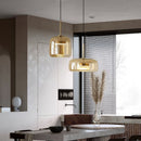 Підвісний світильник бурштиновий D-33 cm Led 9W Amber+Gold Jube 251131-100006753