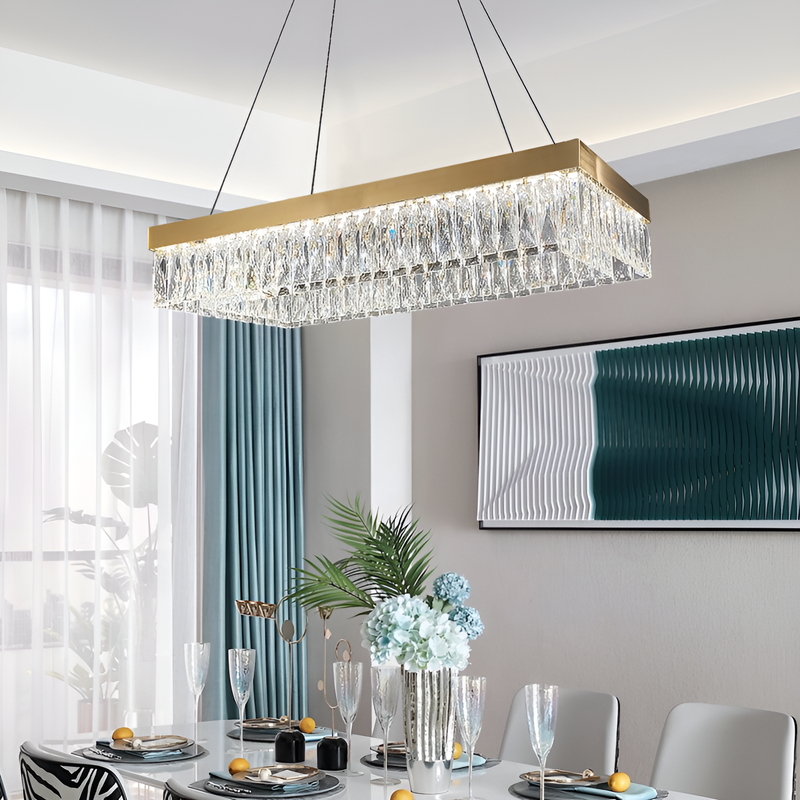 Люстра золота кришталева L-120 cm Led 105W Gold Crystal 250717-100005573