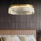 Підвісна люстра золота подвійна D-60 cm / D-80 cm Led 43W 4000K Gold+Clear Crystal 250918-100005928