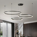 Підвісні люстри чорна з кільцями у 3-х варіаціях Led Black Circle Total rings 251018-100006307