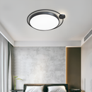 Стельовий світильник круглий чорний D-50 cm Led 38W 3000K 4500K 6000K Black orbit Ceiling 240358-100003142