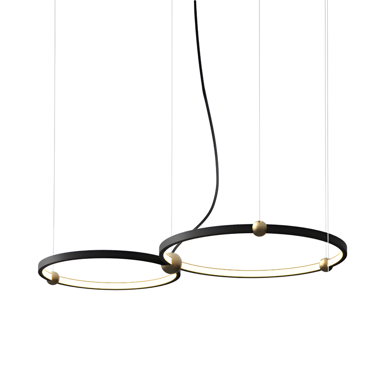 Люстра Double Circle 50W 3000К-6000К Black 250476-100004368