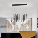Люстра чорна з підвісами H-50 cm G4 Black Simple lines 250741-100005702
