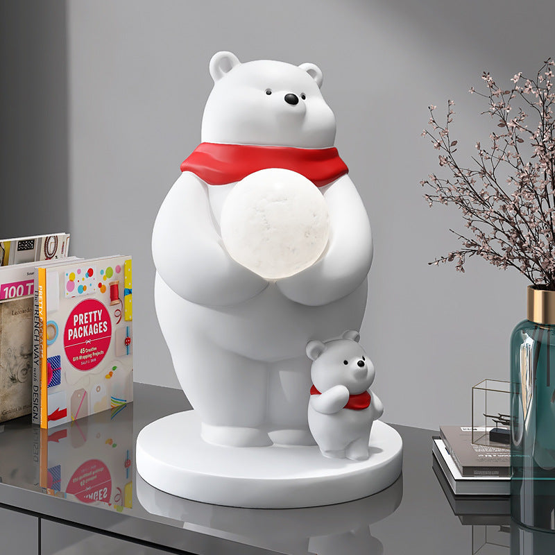 Настільний світильник білий H-33 cm G9 White Northern Bears 251231-100006962