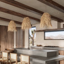 Підвісна люстра еко з лози H-80 cm E27 Beige Withe 251131-100006565