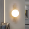 Настінний світильник золотий з білим плафоном H-52 cm Led 7W Gold Trinity ball 250758-100005560