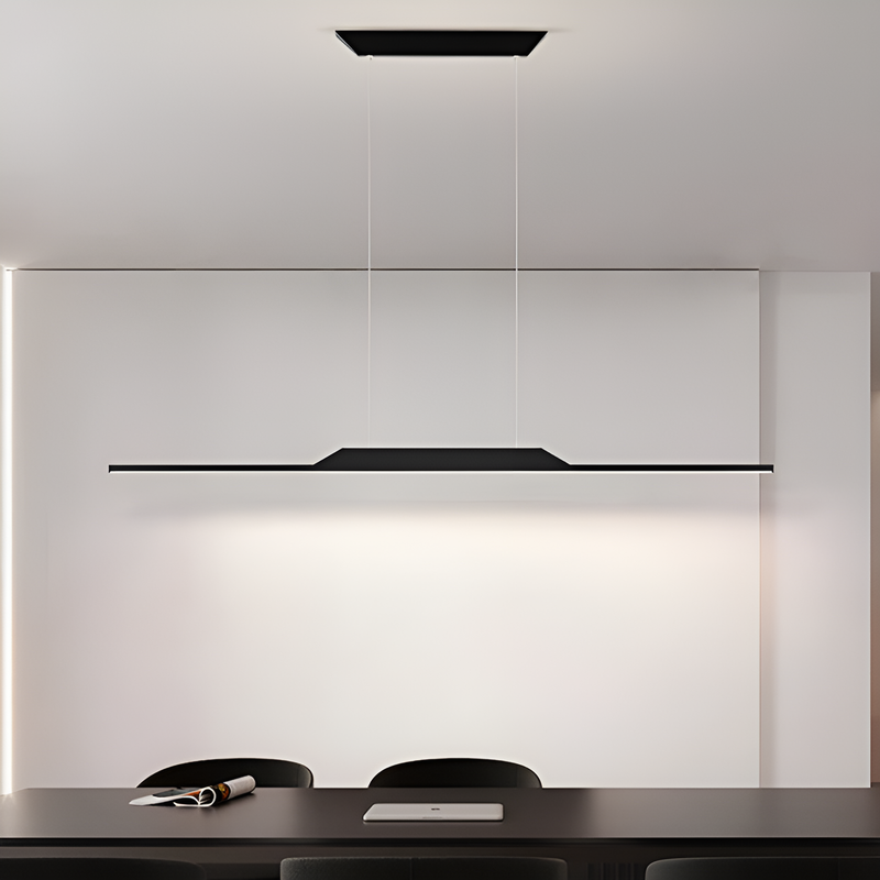Люстра чорна підвісна L-120 cm Led 25W 4000K Black Straight line 250780-100005533