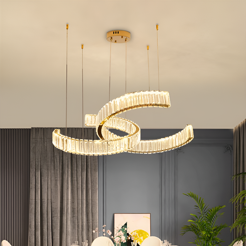 Люстра підвісна Crystal Goldх2 250535-100005005