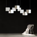 Люстра біла підвісна геометрична куби L-70cm Led 52W White Cube x8 250618-100005234