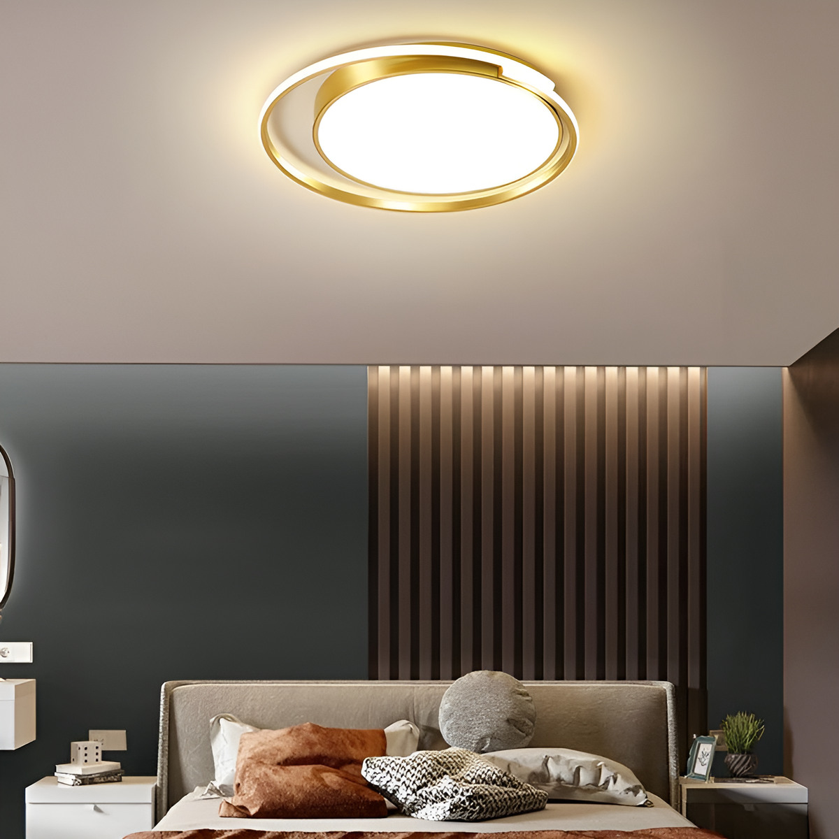 Стельовий світильник D-52 cm 72W LED Gold 250476-100004334