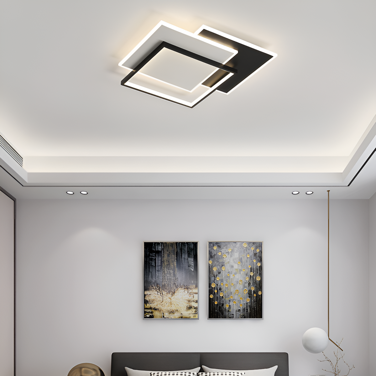Люстра стельова Trio 70W L-47cm 3000-6500K Black+White 250575-100005025