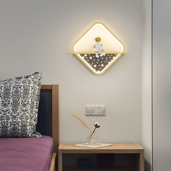 Настінні світильники космонавти ромб H-25 cm Led 25W White / Gold Astronaut 250958-100002051