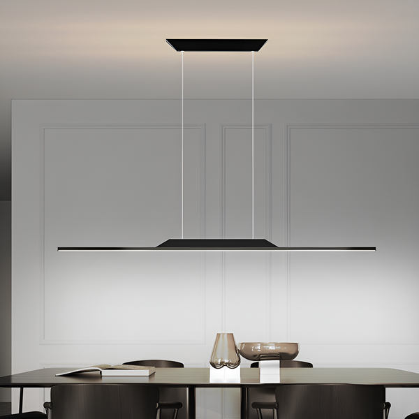 Люстра чорна підвісна L-120 cm Led 25W 4000K Black Straight line 250780-100005533