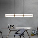 Підвісна люстра чорна з 3-х розмірах L-128/150/210 cm Led White+Black Tube long 250958-100005923
