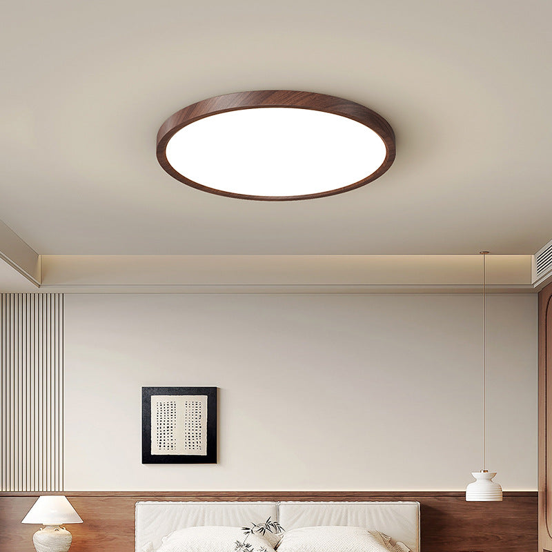 Стельові люстри з горіхового дерева D-30/40/50/60 cm H-5 cm Led IP20 Brown Circle 250958-100006034