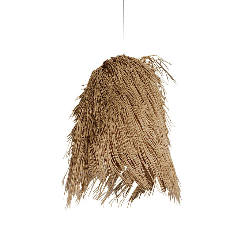 Підвісна люстра еко з лози H-80 cm E27 Beige Withe 251131-100006565