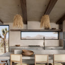 Підвісна люстра еко з лози H-80 cm E27 Beige Withe 251131-100006565