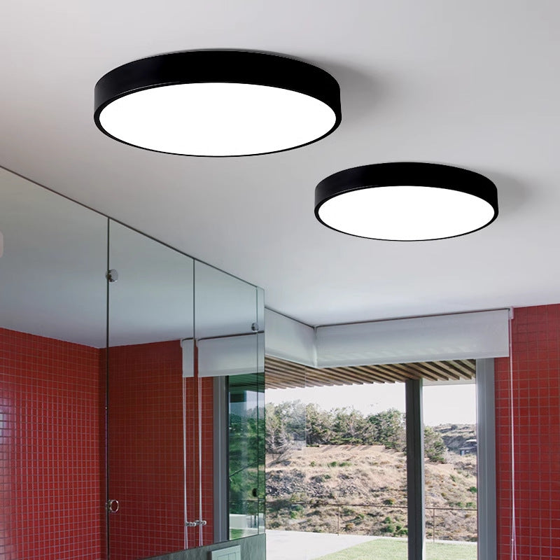Стельовий світильник чорний світлодіодний D-40 cm H-7.2 cm IP20 Led 28W Black Circle 250940-100006038