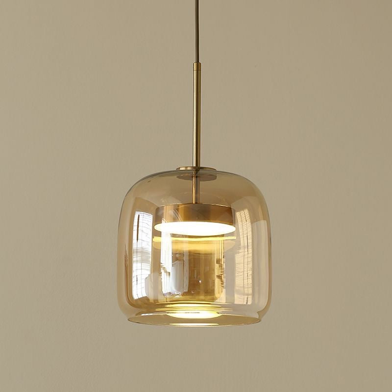 Підвісний світильник бурштиновий D-23 cm Led 9W 3000K-6000K Amber+Gold Jube 251231-100006775