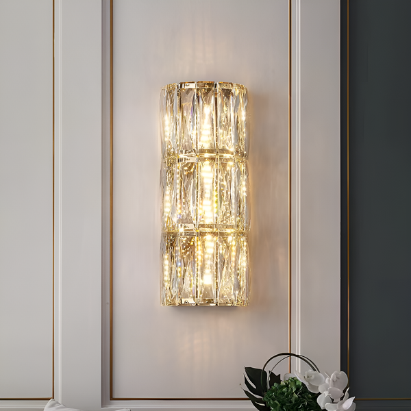 Бра настінне золоте кришталеве 4000К H-30 cm / H-40 cm Led 11W / 14W Сяйво Gold 250635-100005248