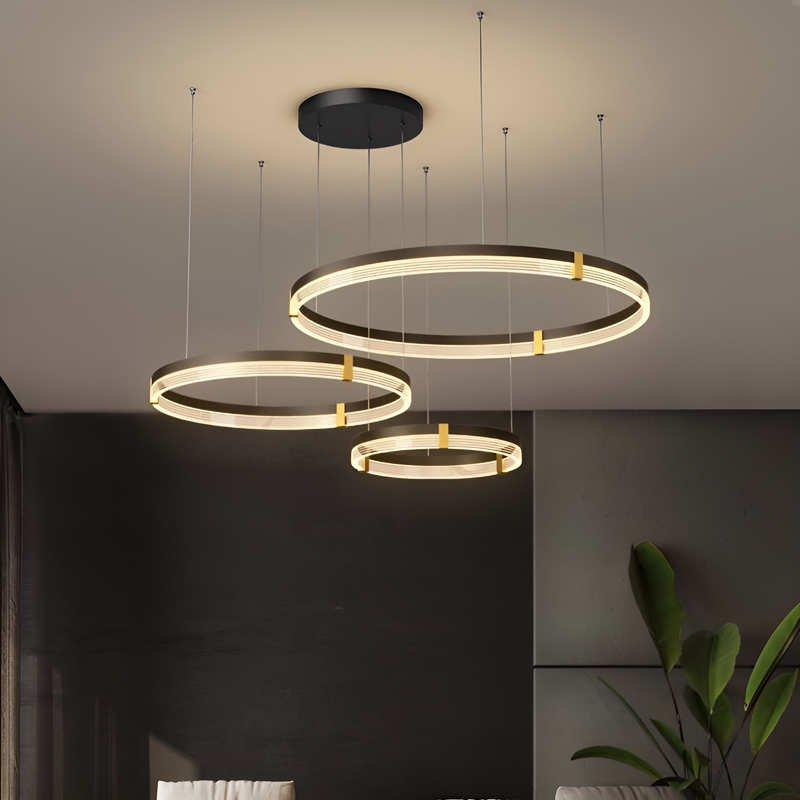Люстра підвісна Circle D-60+40+30cm / D-80+60+40cm Black 250535-100005009